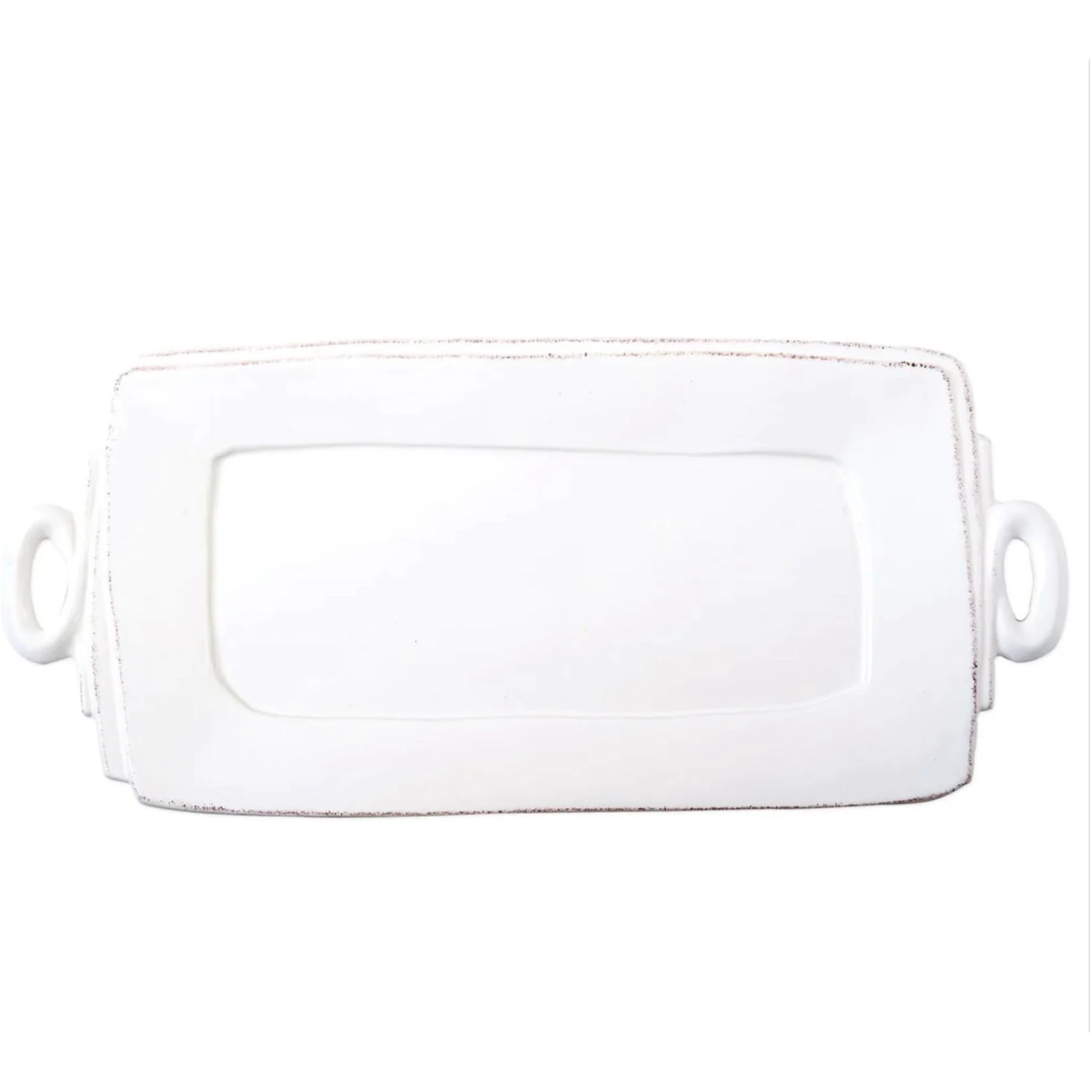Vietri Lastra White Handled Rectangular Platter ~ Handcrafted Italian Stoneware