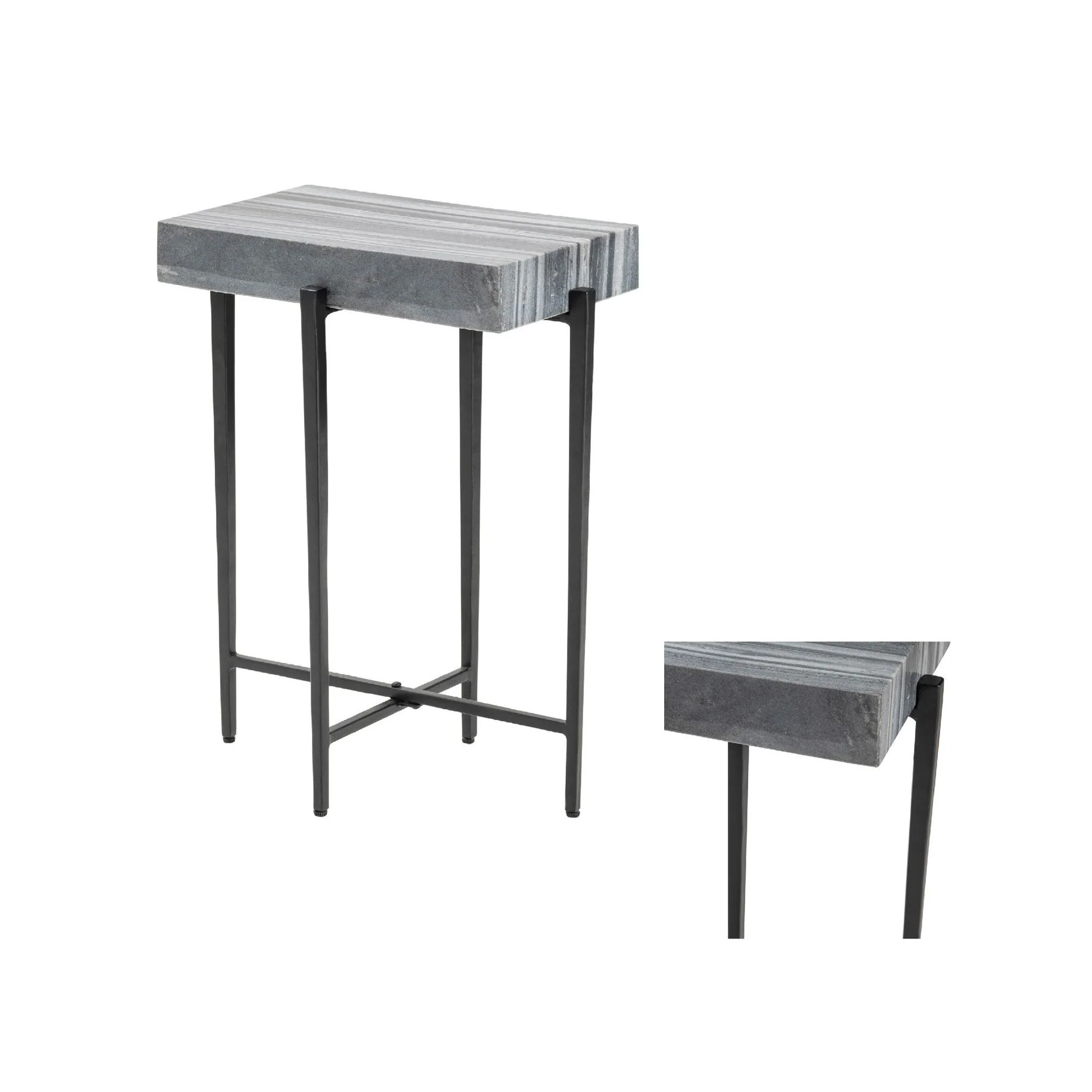 Crestview Collection Bailey Marble Accent Table - Image 2