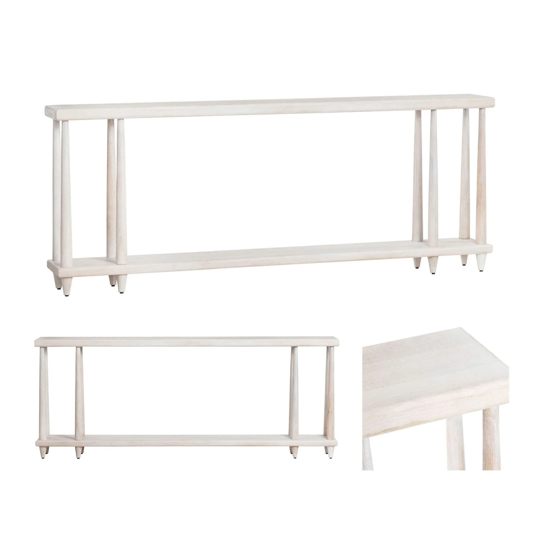 Crestview Collection Briarcliff White Console Table - Image 4