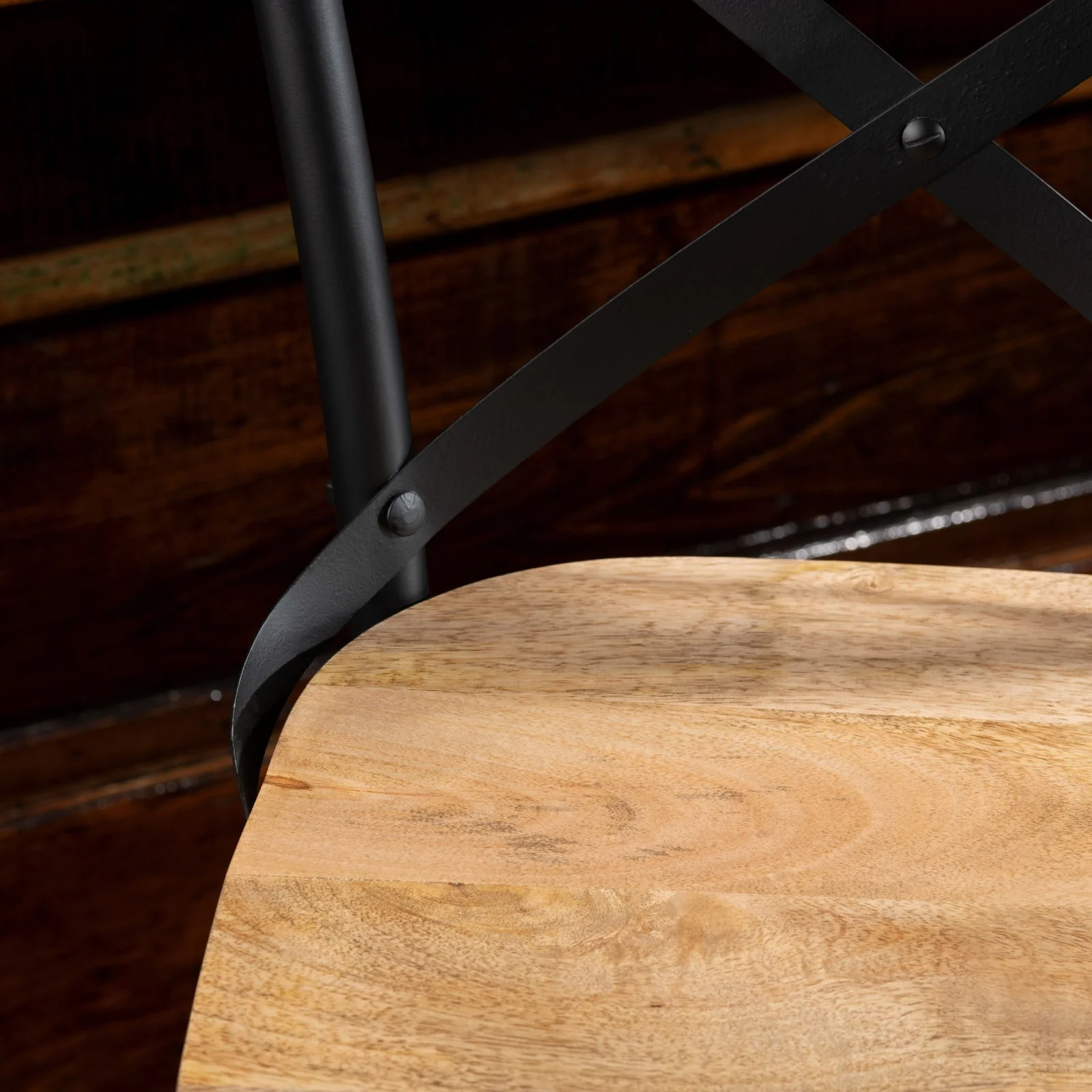 Crestview Collection Cedar Creek Mango Wood Bar Stool - Image 5