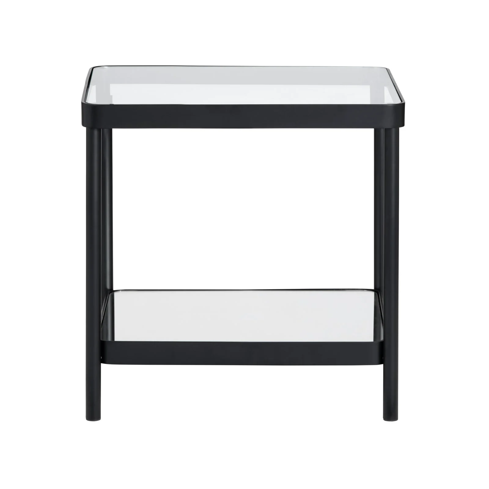 Crestview Collection Ellison Glass and Black Metal End Table - Image 4