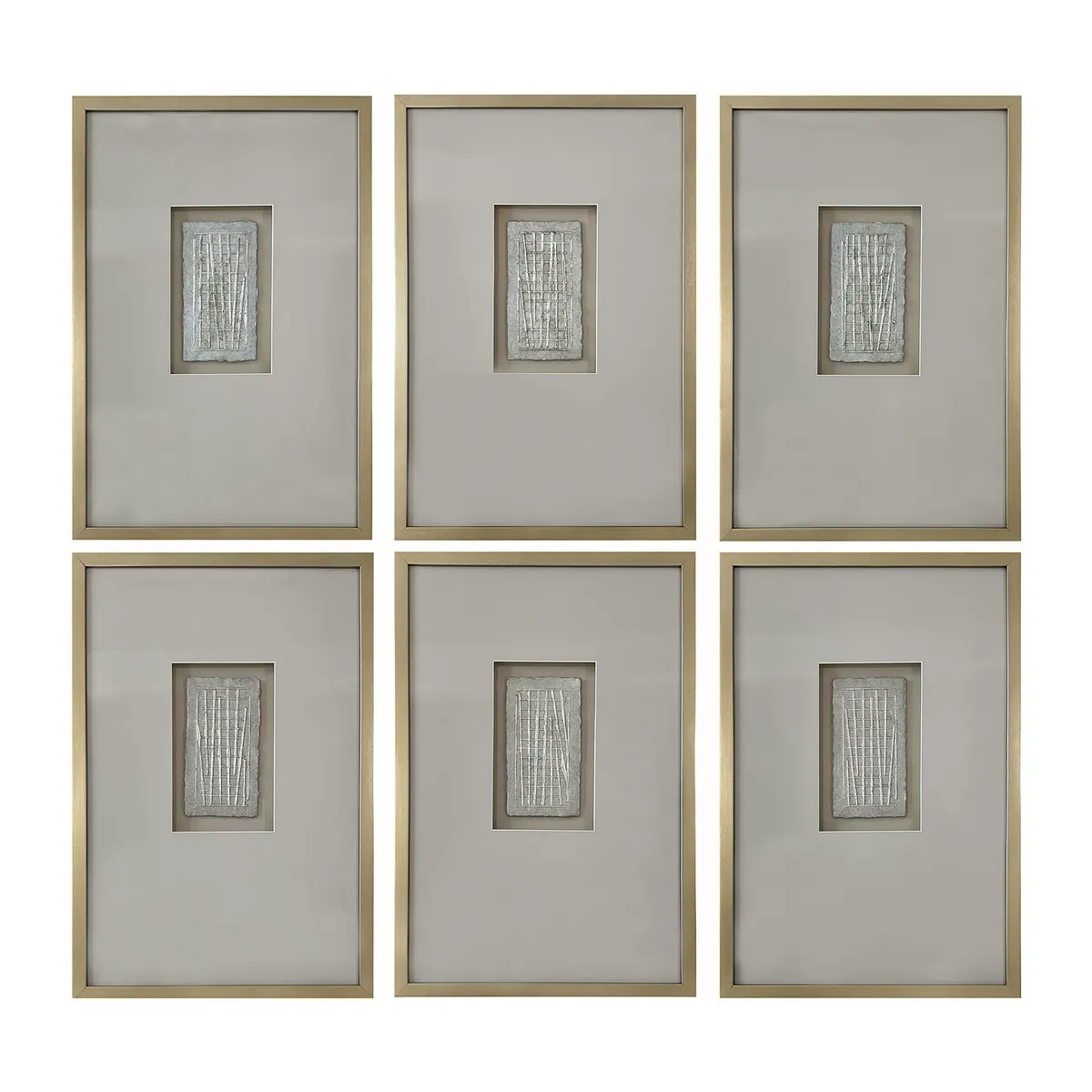 Crestview Collection Forsythe 2 Hand Finished Wall Art ~ Set Of 6