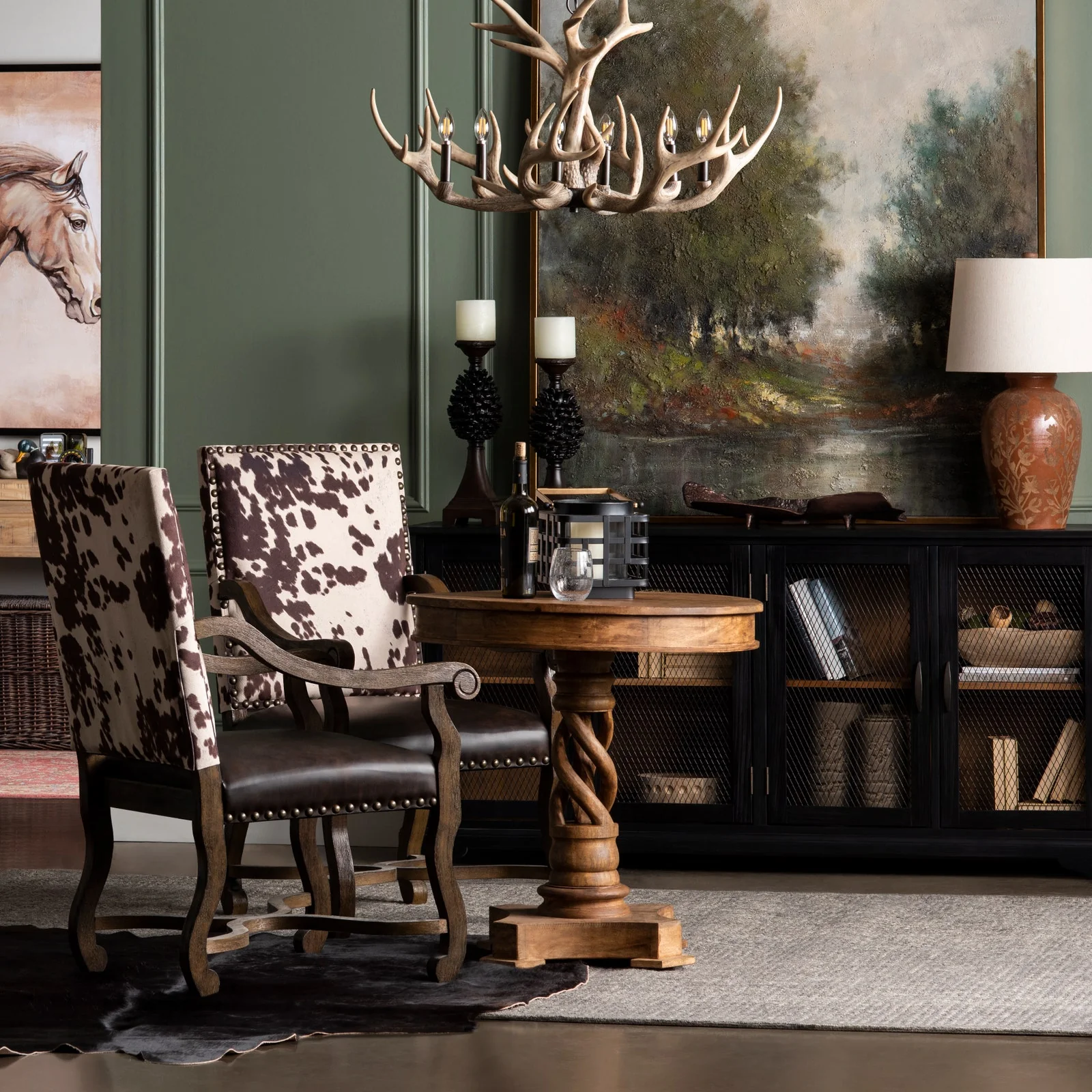 Crestview Collection Kingsley Mango Wood Accent Table