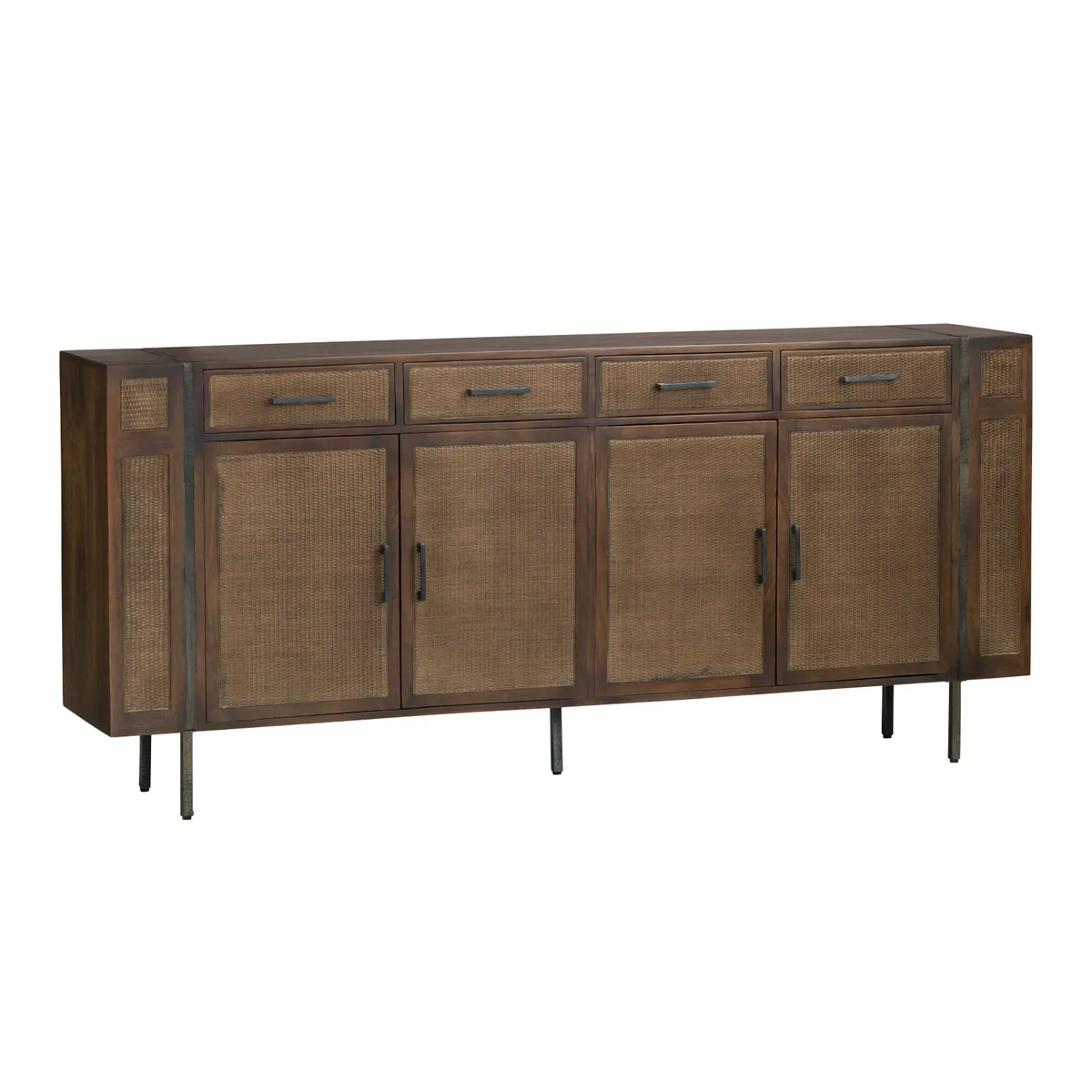 Crestview Collection Kingston Cane Four- Door Sideboard - Image 5