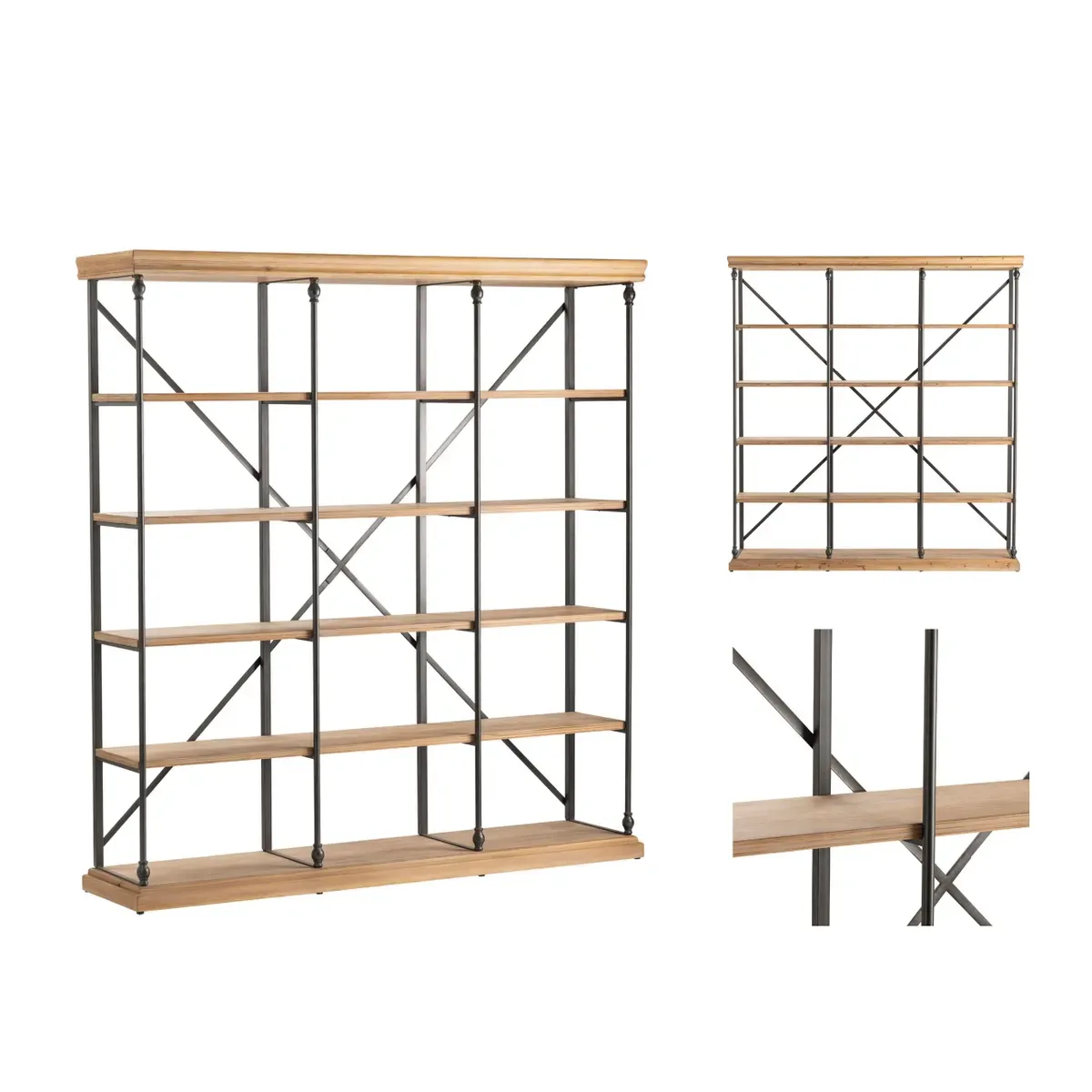 Crestview Collection La Salle Bookcase ~ 3- Section - Image 4