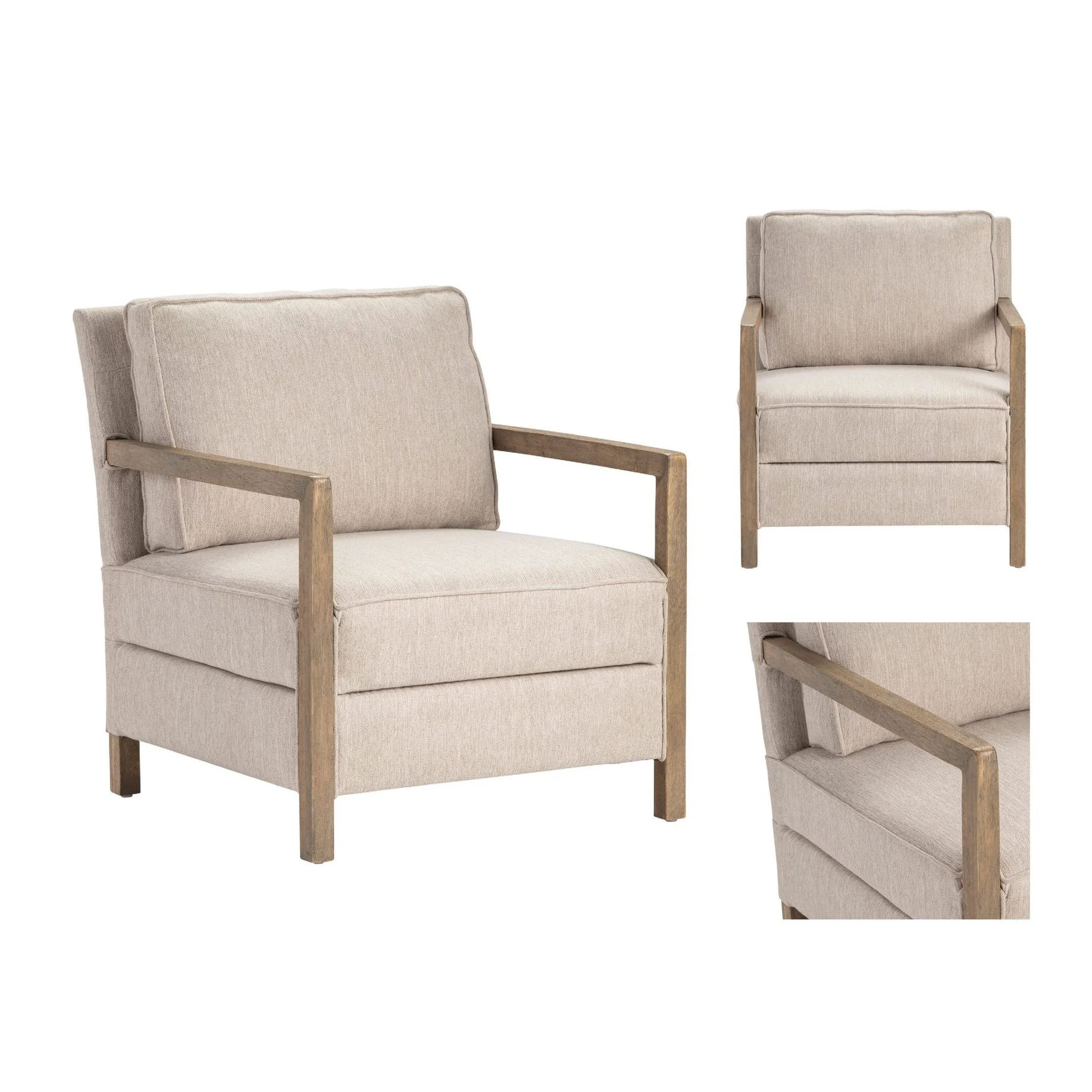 Crestview Collection Maxwell Beige Accent Chair - Image 3