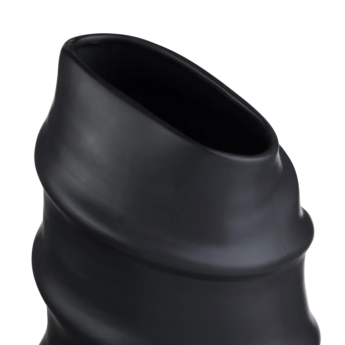 Crestview Collection Merritt Matte Black Vases ~ Set Of 3 - Image 2