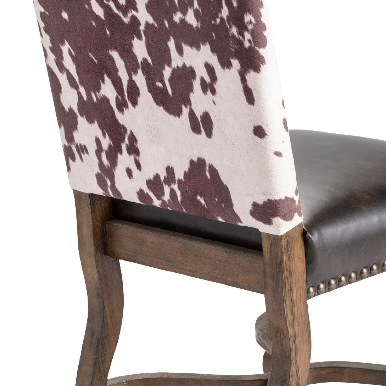 Crestview Collection Mesquite Ranch Leather and Faux Cowhide  Accent Chair - Image 4