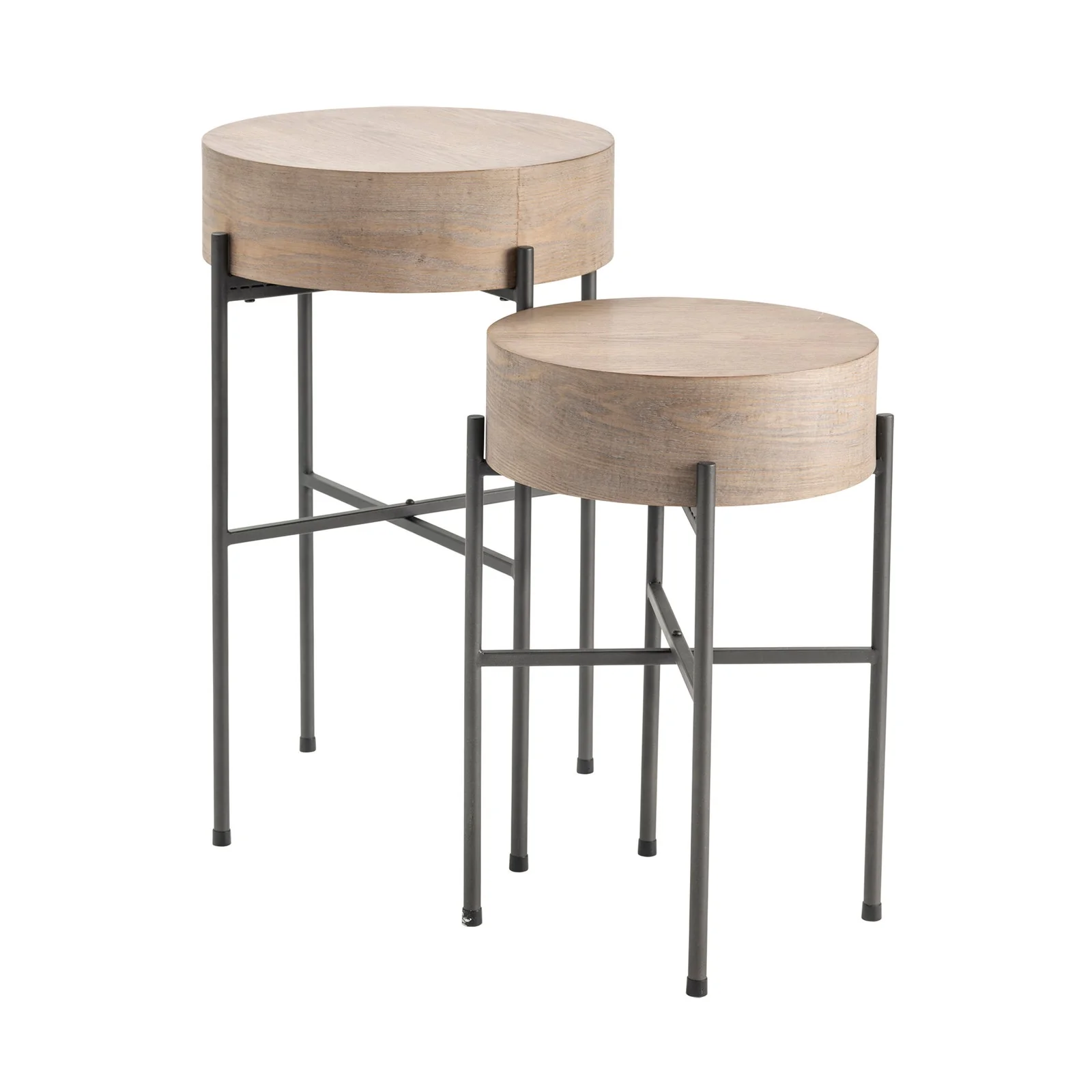 Crestview Collection Normandy Wood and Iron Accent Table Set