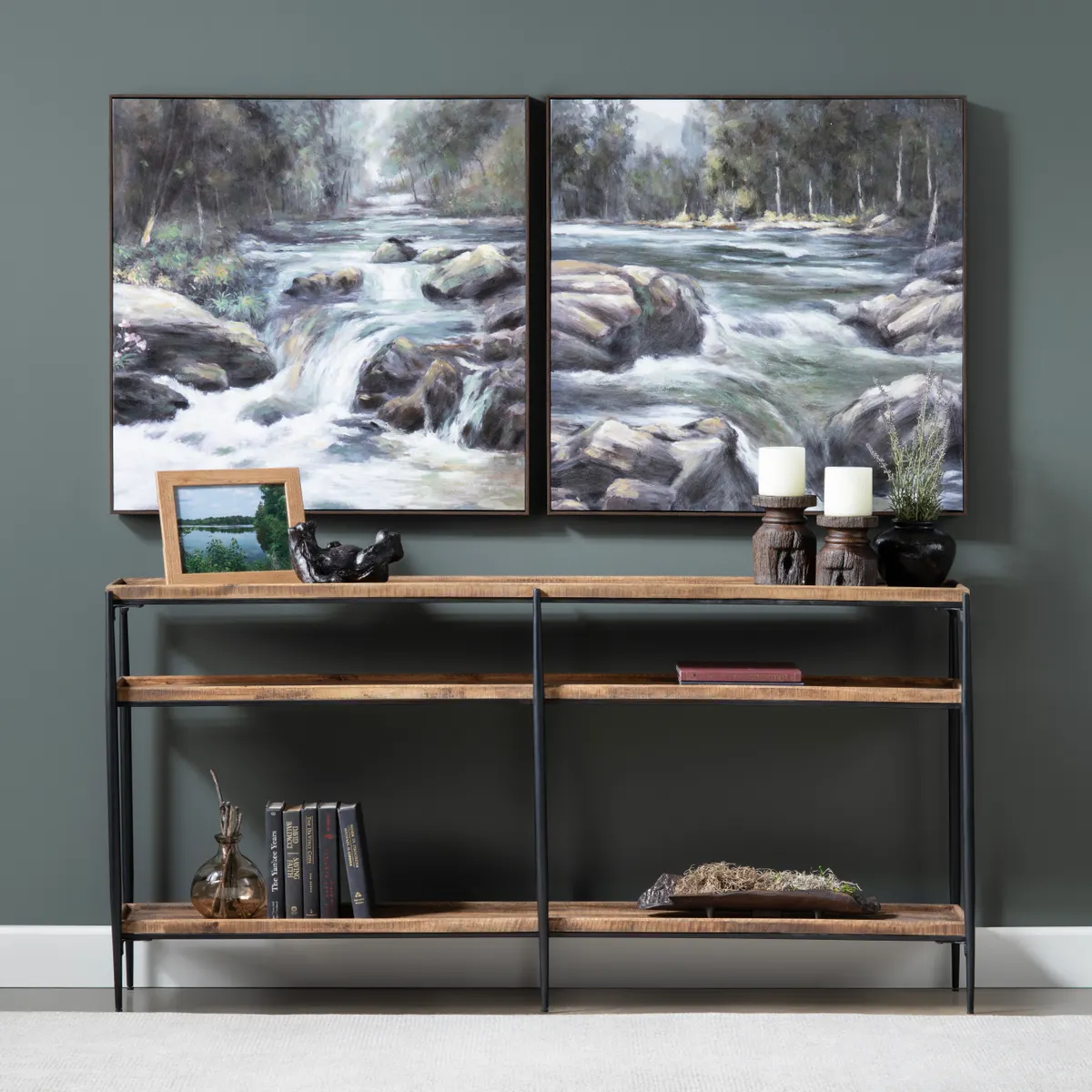 Crestview Collection Rapids Landscape Wall Art ~ Set Of 2
