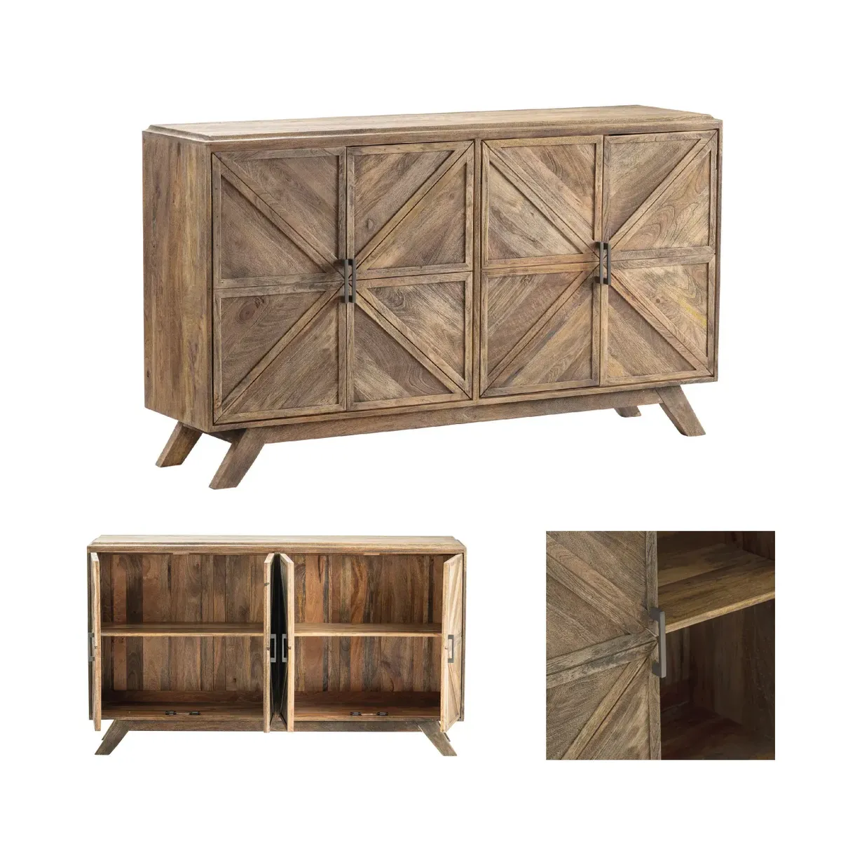 Crestview Collection Rowan Repurposed Barn Door Sideboard - Image 6