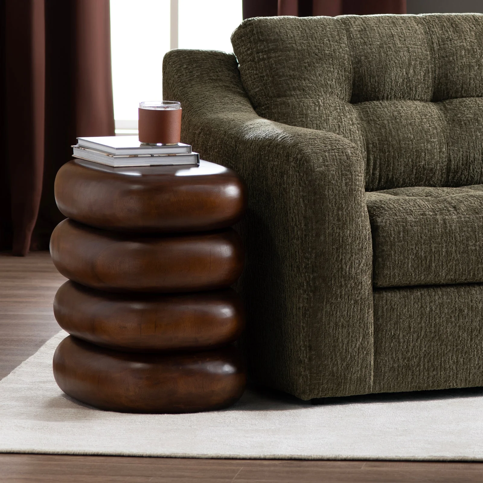 Crestview Collection Sumatra Modern Wood Accent Table