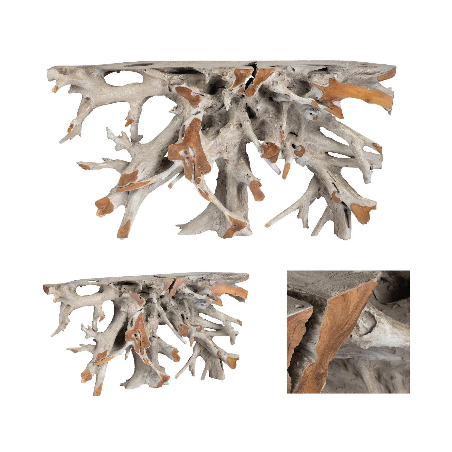 Crestview Collection Tiga Natural Teak Console Table - Image 6