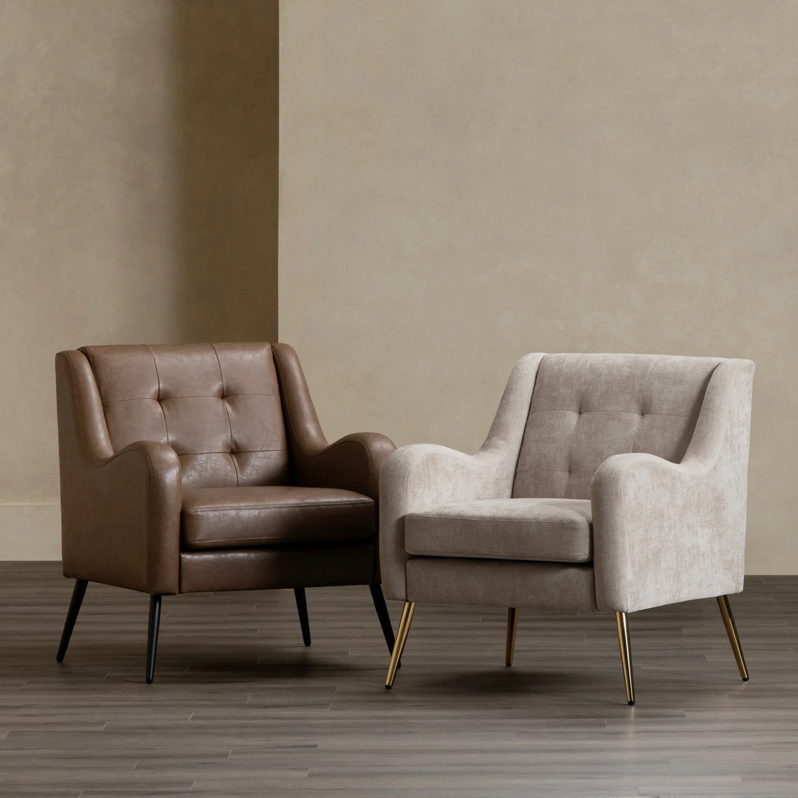 Crestview Collection Williams Brown Faux Leather Accent Chair - Image 2