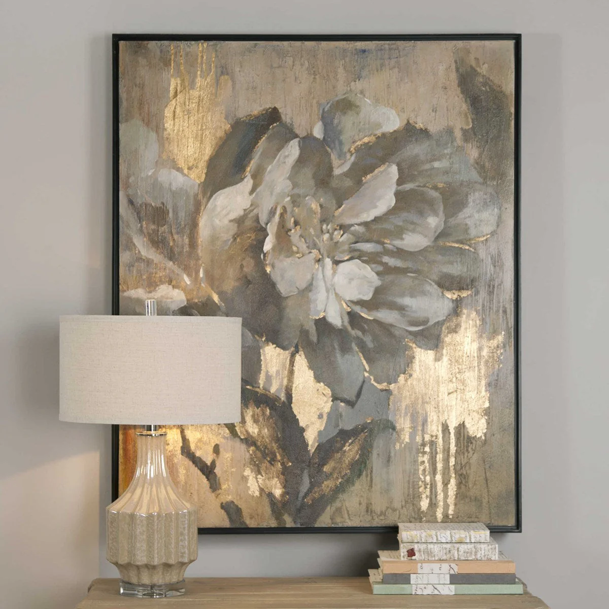 Uttermost Dazzling Floral Contemporary Hand Painted Canvas - Image 5