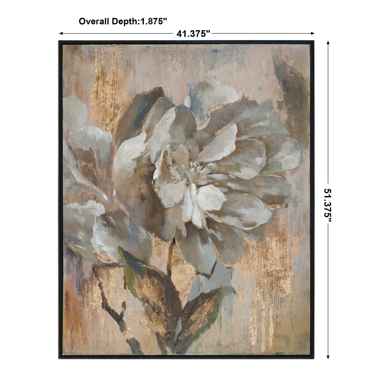 Uttermost Dazzling Floral Contemporary Hand Painted Canvas - Image 7