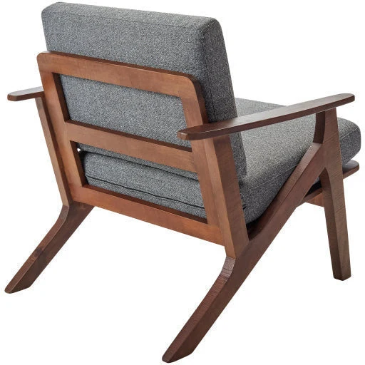 Surya Dover Modern Woven Accent Chair With Wood - Image 6