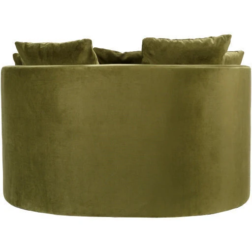 Surya Drancy Modern Olive Velvet Lounger Chair - Image 6