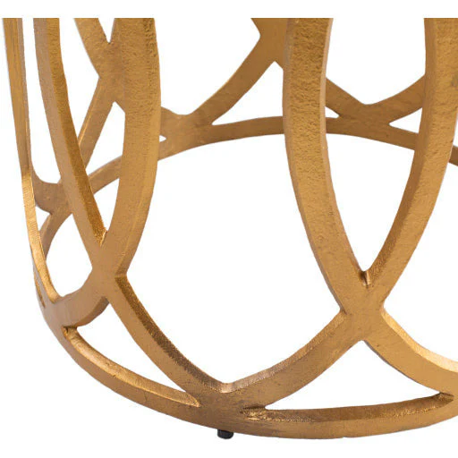 Surya Earnshaw Modern Metallic Brass Round Accent Side Table EAW-001 - Image 7