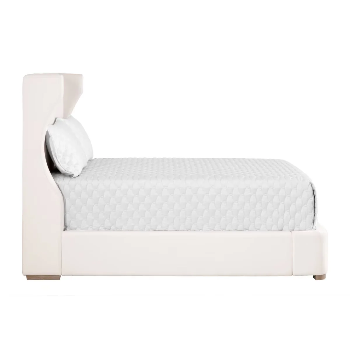 Essentials For Living Balboa Queen Bed ~ Live Smart Peyton-Pearl Performance Fabric With Natural Gray Oak - Image 3