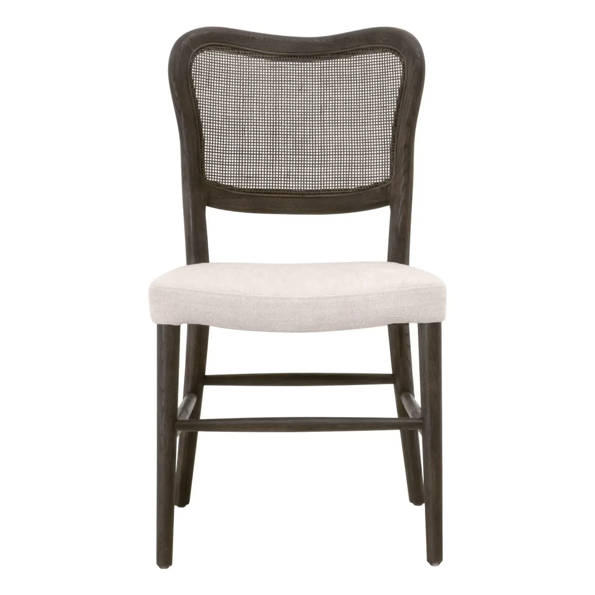 Essentials For Living Cela Dining Chair ~ Bisque With Matte Brown Oak & Matte Brown Cane Frame (SET of 2)