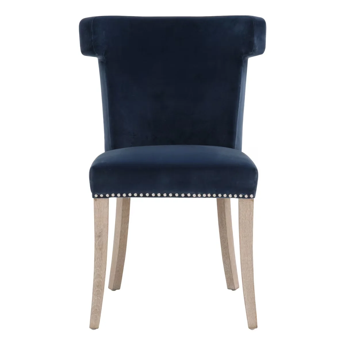 Essentials For Living Celina Dining Chair ~ Denim Velvet With Natural Gray Oak Frame