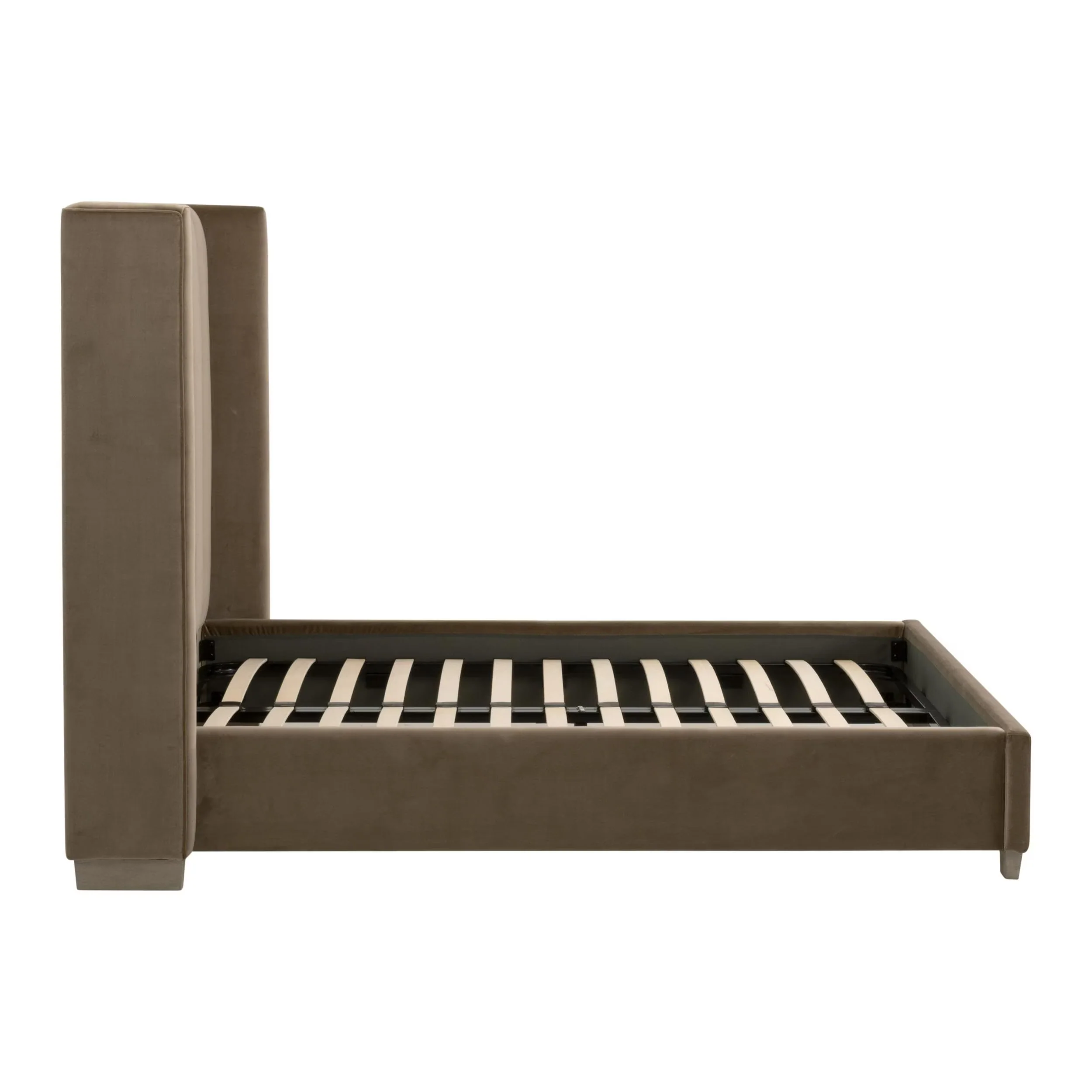 Essentials For Living Chandler Queen Bed ~ Caramel Velvet, Natural Gray Oak - Image 6