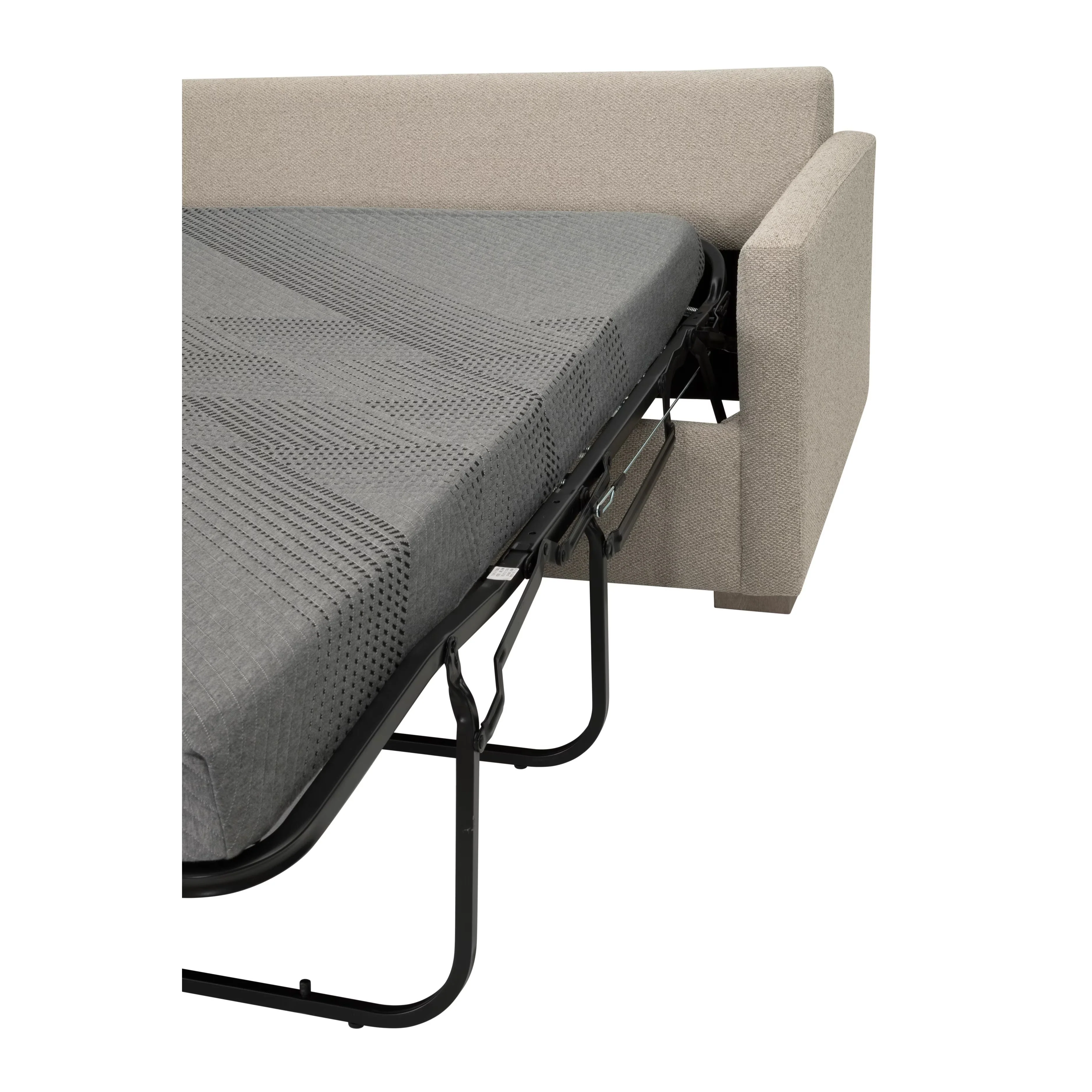 Essentials For Living Clara 112” Slim Arm Sleeper Queen LF Sectional ~ LiveSmart Gellar Jute, Natural Gray Oak - Image 17
