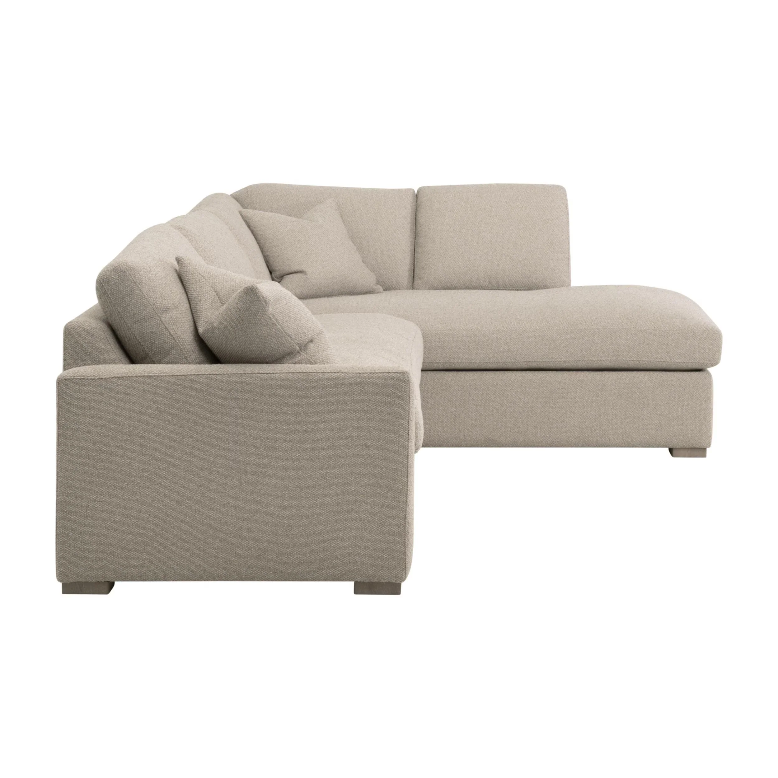 Essentials For Living Clara 112” Slim Arm Sleeper Queen RF Sectional ~ LiveSmart Gellar Jute, Natural Gray Oak - Image 13