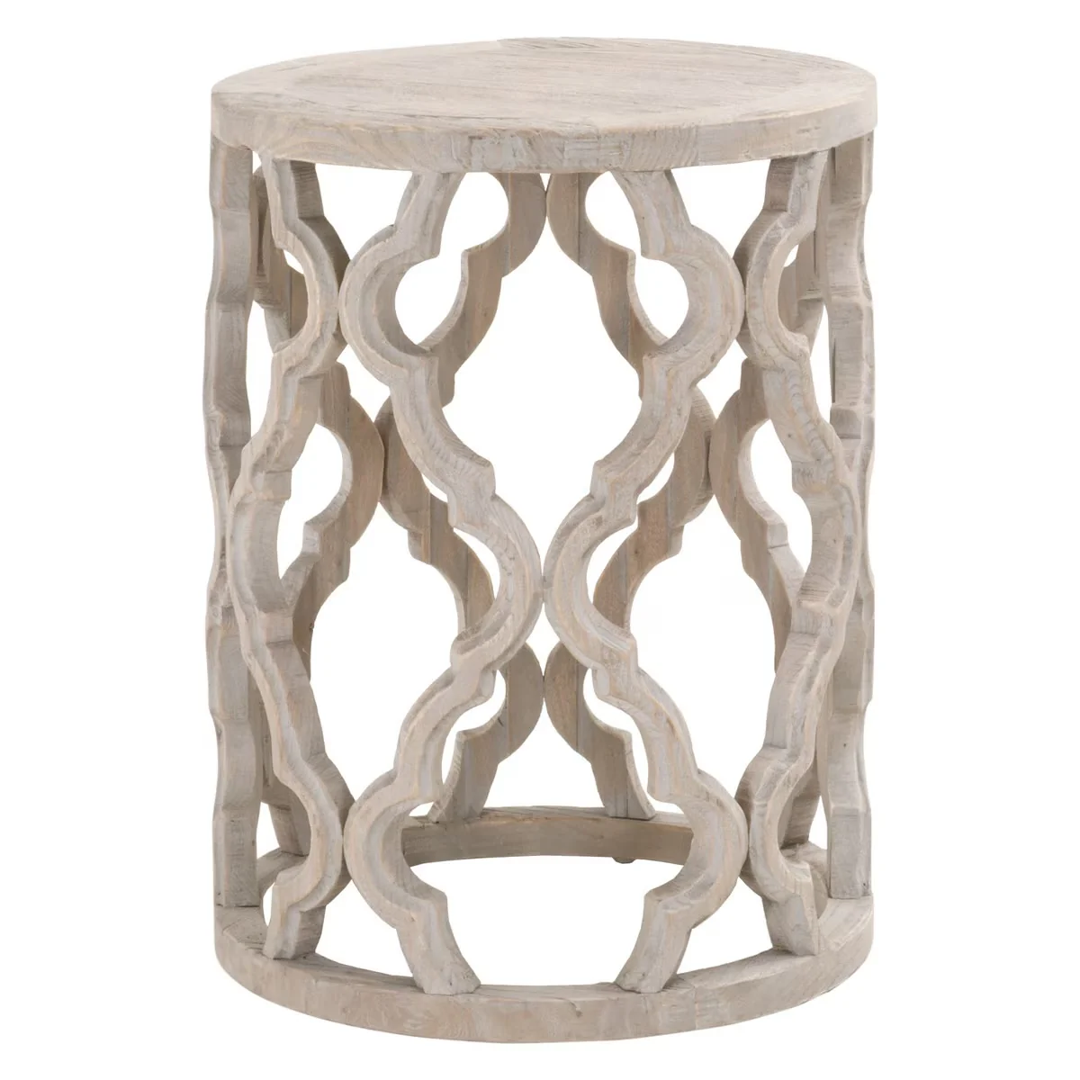 Essentials For Living Clover End Table ~ Smoke Gray Elm - Image 2