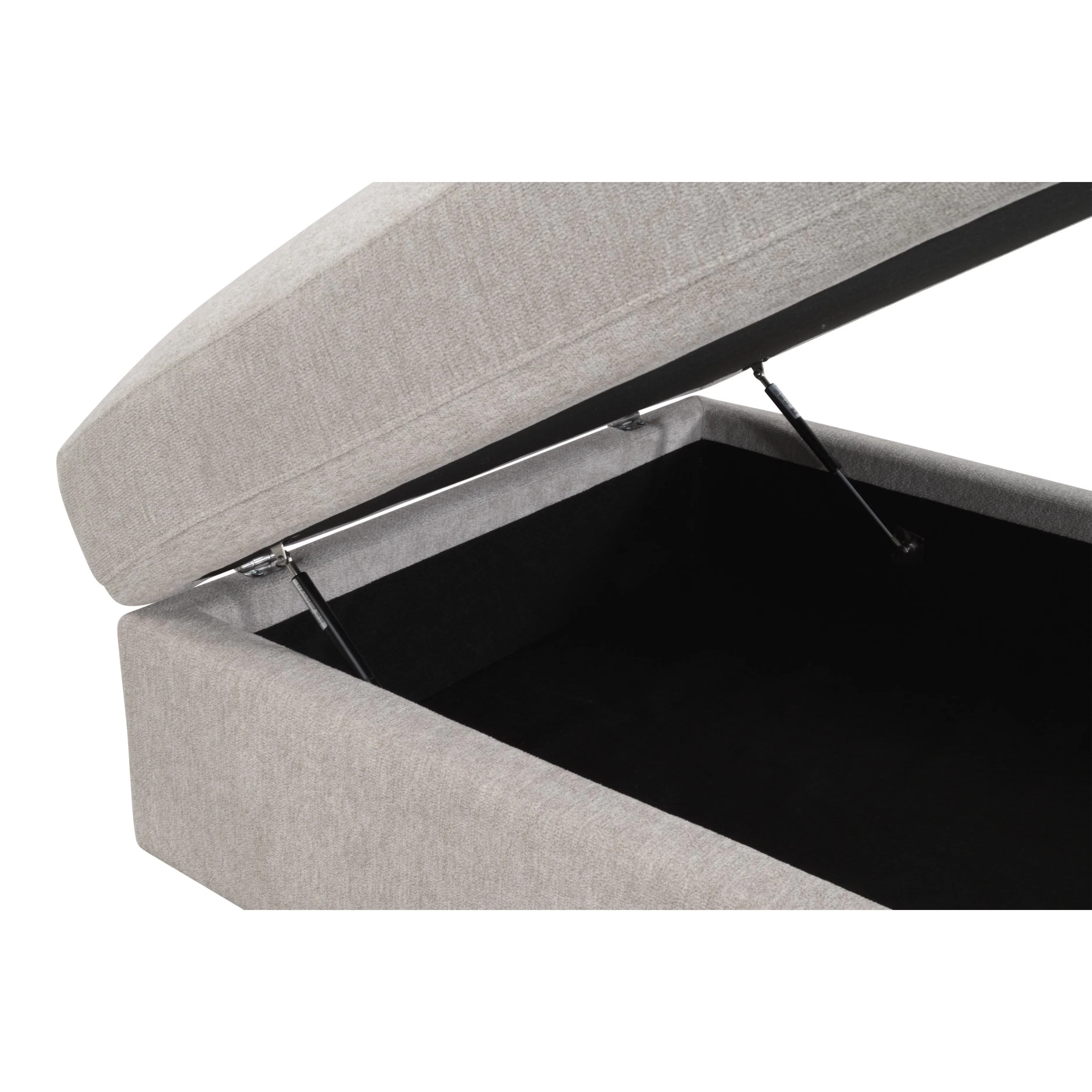 Essentials For Living Daley Modular Storage Ottoman ~ LiveSmart Halifax Ivory, Espresso - Image 11