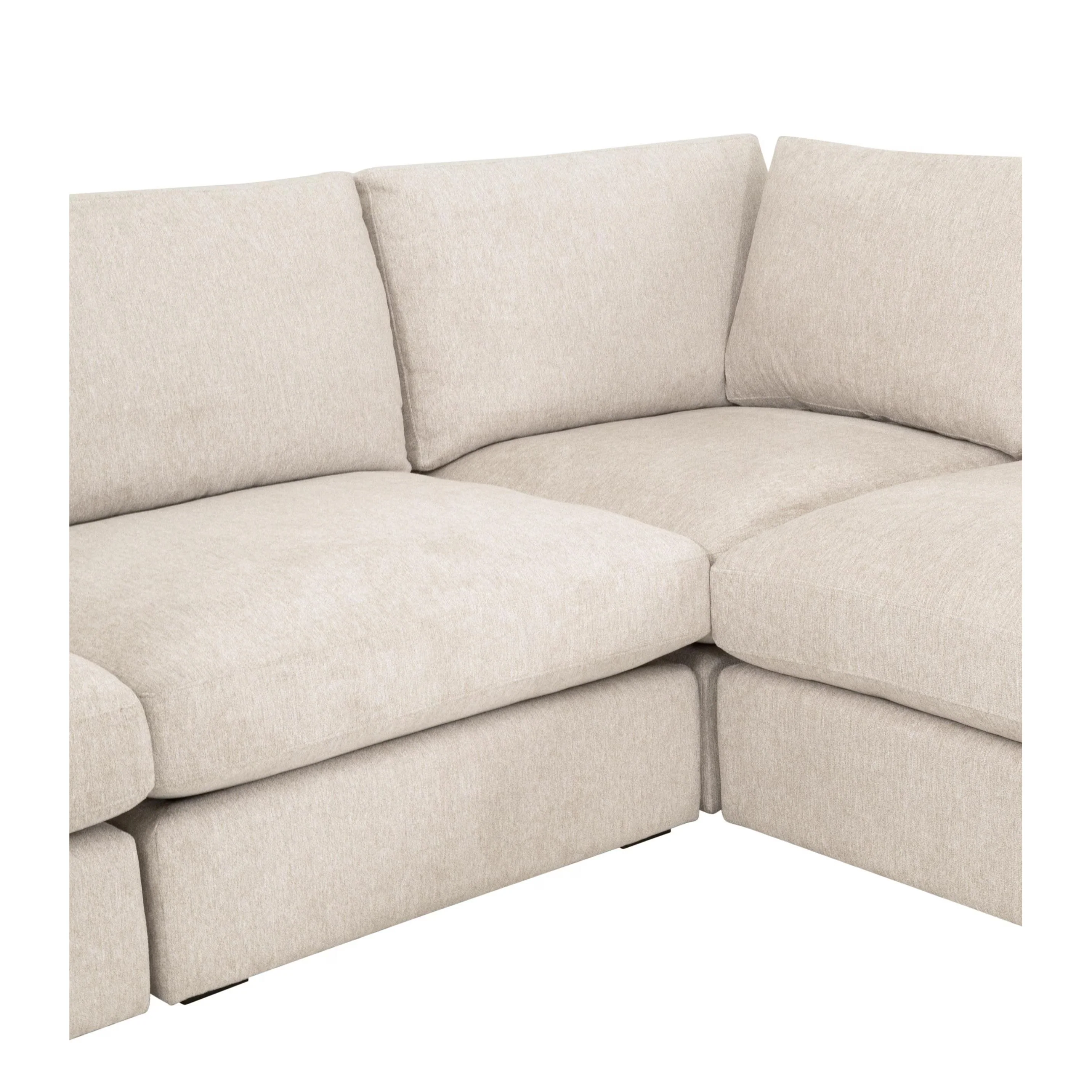 Essentials For Living Daley Modular Storage Ottoman ~ LiveSmart Halifax Ivory, Espresso - Image 14
