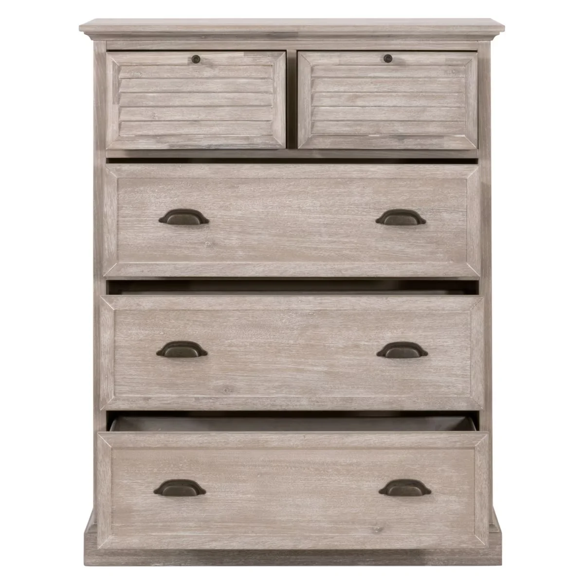 Essentials For Living Eden 5-Drawer High Chest~ Natural Gray Acacia - Image 2