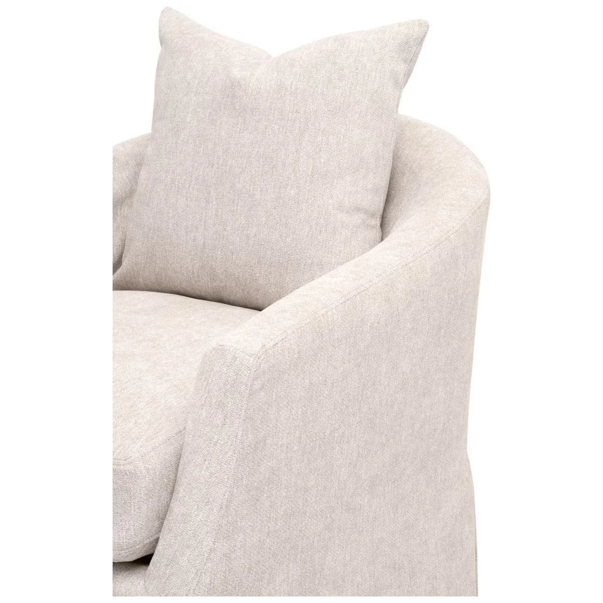 Essentials For Living Faye Slipcover Swivel Club Chair ~ LiveSmart Halifax-Ivory - Image 5