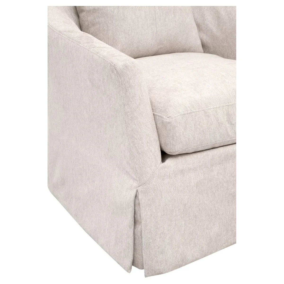 Essentials For Living Faye Slipcover Swivel Club Chair ~ LiveSmart Halifax-Ivory - Image 6