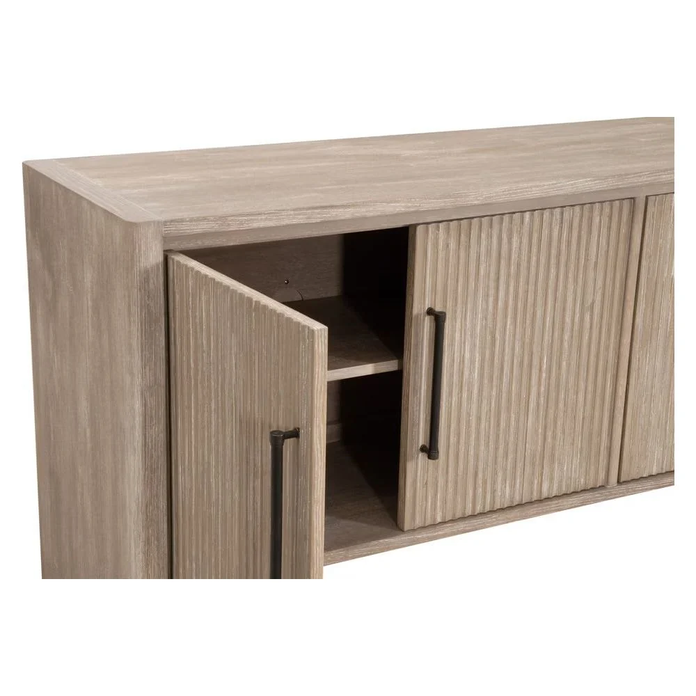 Essentials For Living Halloway Media Sideboard ~ Natural Gray Acacia - Image 12