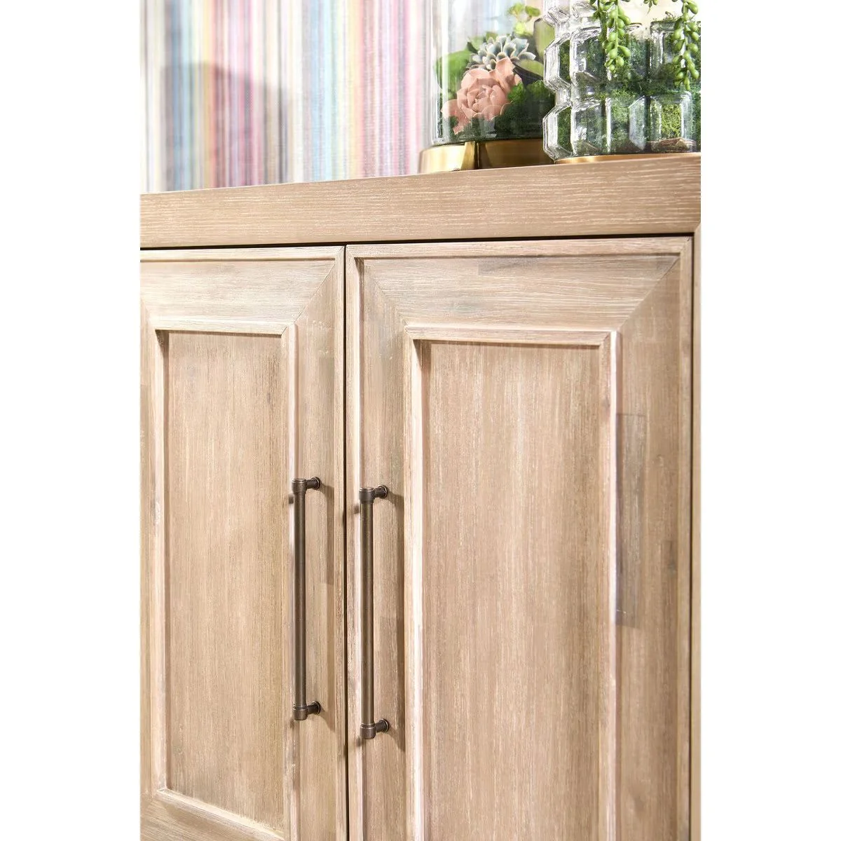 Essentials For Living Hunter Natural Gray Acacia Media Sideboard - Image 11
