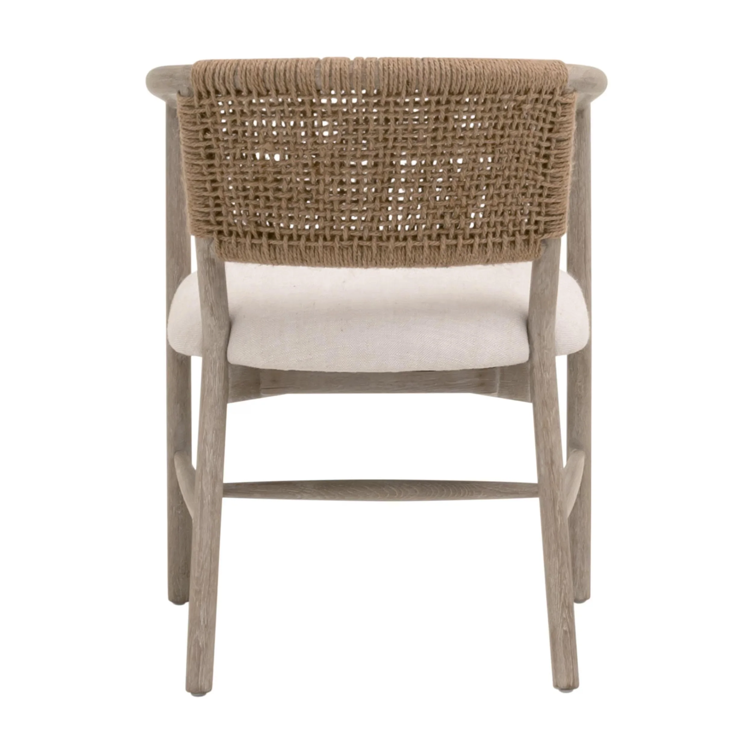 Essentials For Living Juxaposition Accent Chair~ Bisque, Natural Gray Oak, Jute Twine (SET of 2) - Image 5