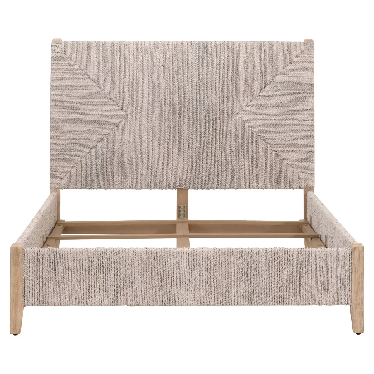 Essentials For Living Malay Standard King Bed ~ White Wash Abaca Rope With Natural Gray Mahogany - Image 4