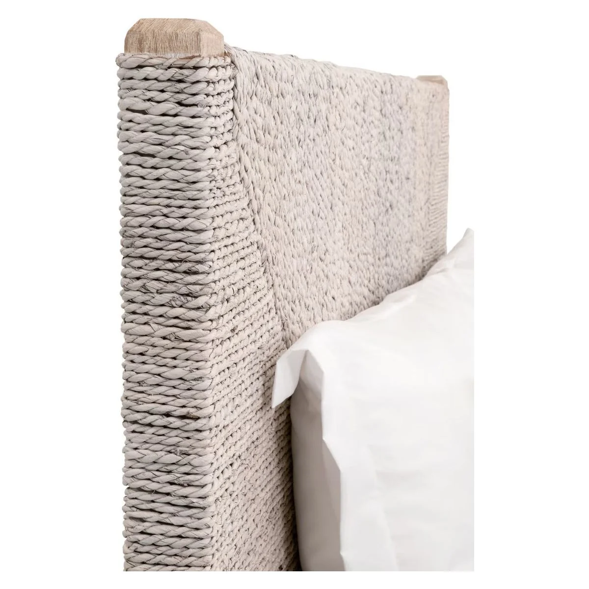 Essentials For Living Malay Standard King Bed ~ White Wash Abaca Rope With Natural Gray Mahogany - Image 6