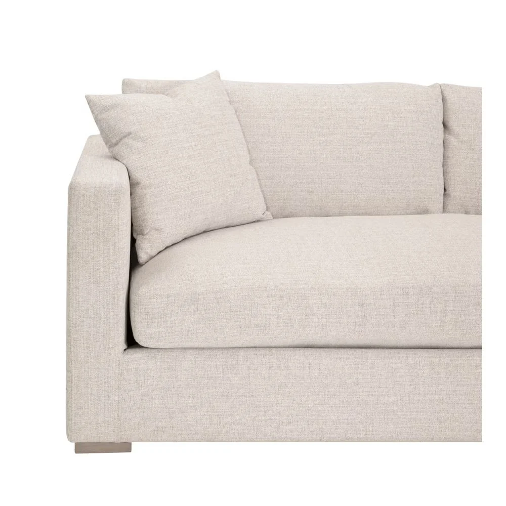 Essentials For Living Newport Outdoor Modular 2- Seat Left Track Arm Sofa ~ LiveSmart Shapiro-Sand With Desert Accoya Legs - Image 10