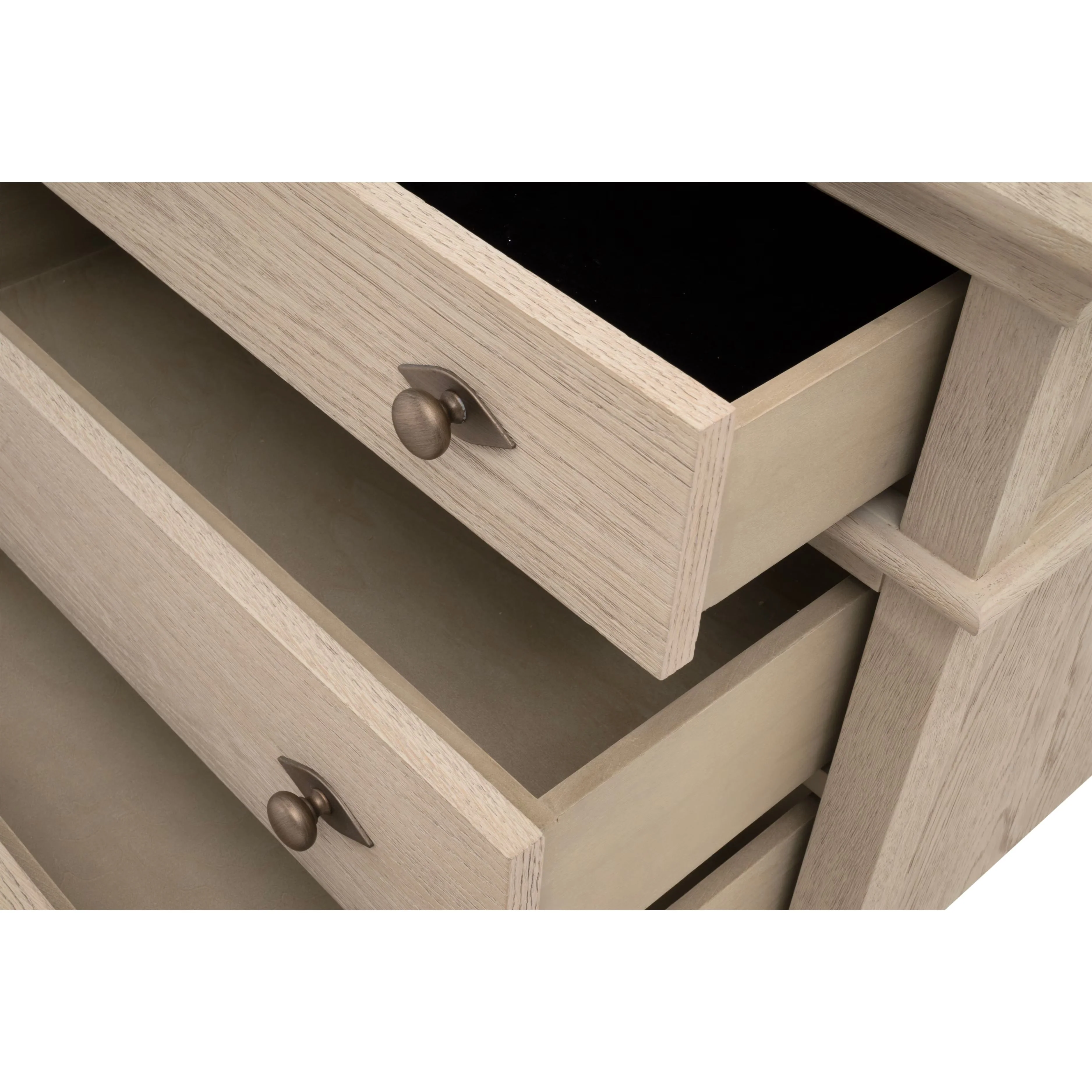 Essentials For Living Oxford Three- Drawer Nightstand ~ White Washed Oak - Image 7