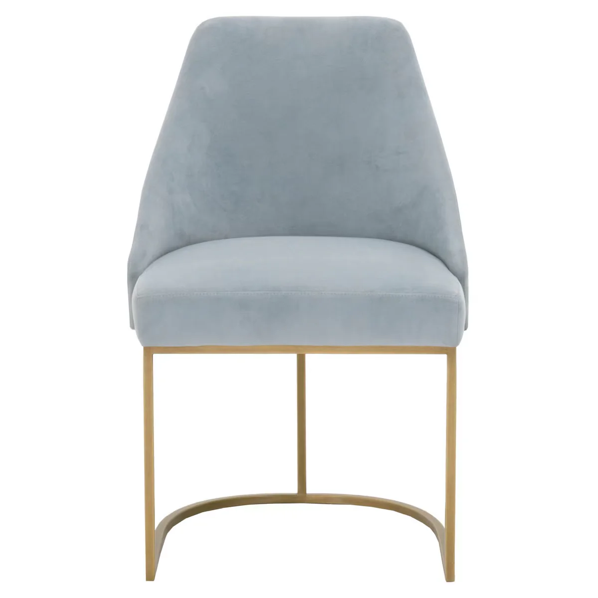 Essentials For Living Parissa Dining Chair ~ Coastal Velvet With Brushed Gold Frame (SET of 2)