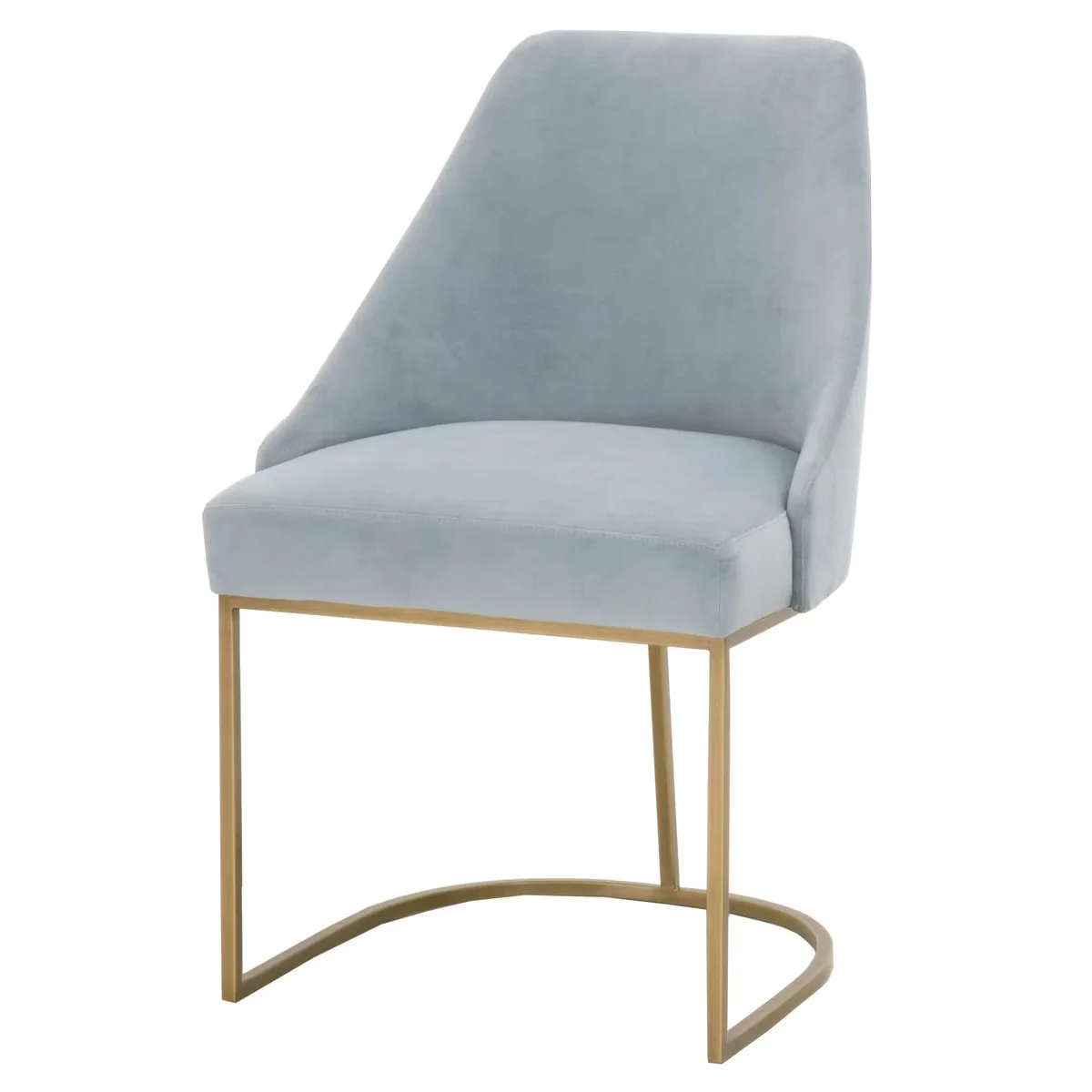 Essentials For Living Parissa Dining Chair ~ Coastal Velvet With Brushed Gold Frame (SET of 2) - Image 2