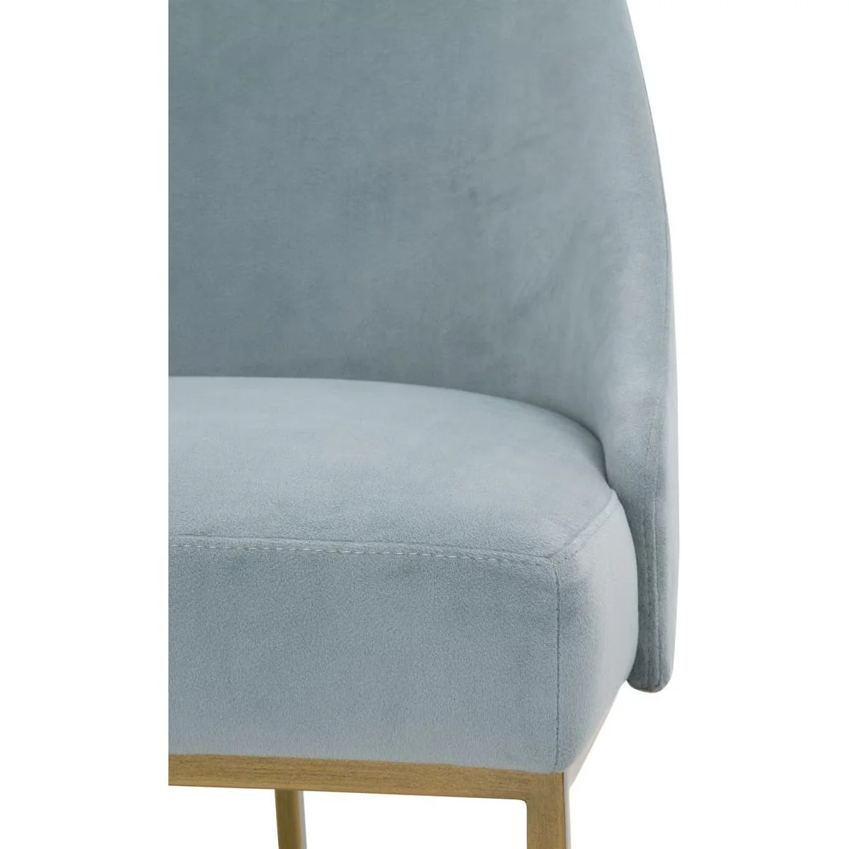 Essentials For Living Parissa Dining Chair ~ Coastal Velvet With Brushed Gold Frame (SET of 2) - Image 7