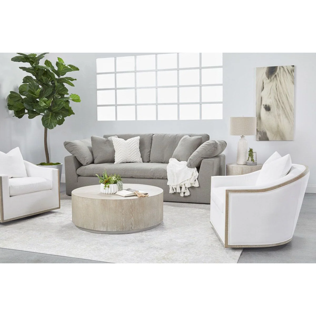 Essentials For Living Paxton Swivel Club Chair ~ LiveSmart Peyton-Pearl, Natural Gray Oak - Image 17