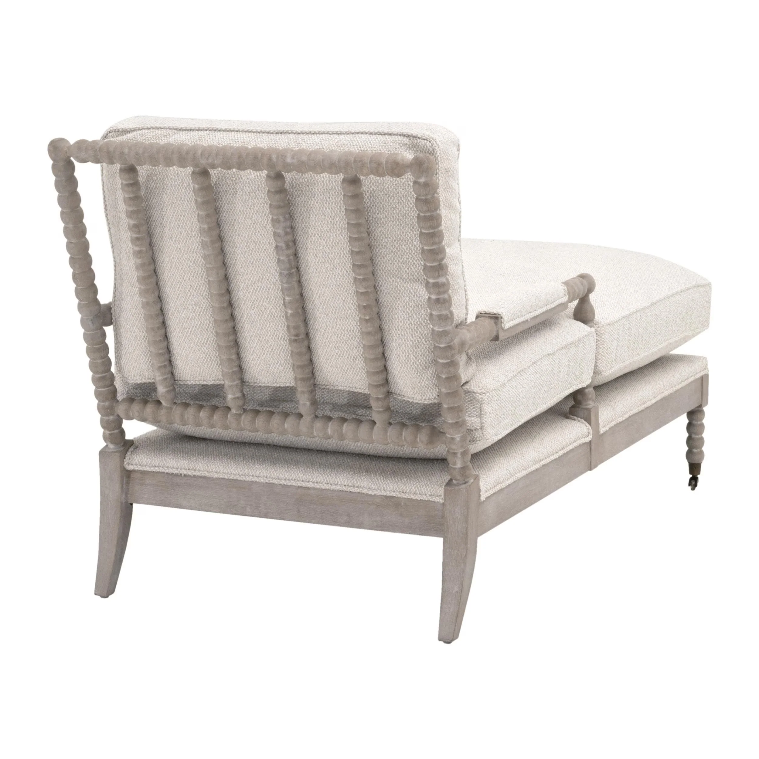 Essentials For Living Rouleau Chaise Lounge ~ LiveSmart Gellar Linen, Natural Gray Oak - Image 4