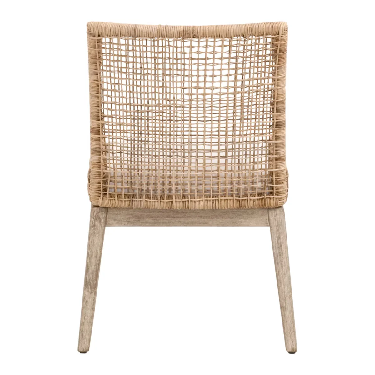 Essentials For Living Seaside Dining Chair ~ Natural Rattan, LiveSmart Peyton-Pearl With Natural Gray Mahogany Frame (SET of 2) - Image 5