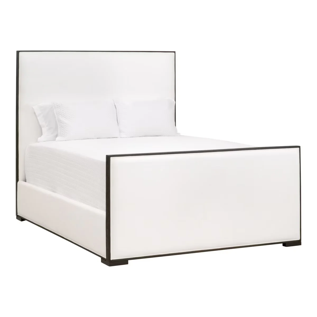 Essentials For Living Tailor Standard King Bed ~ LiveSmart Peyton-Pearl Performance Fabric Matte Brown Oak ~ LAST CHANE ~ LIMITED QUANTITY - Image 2