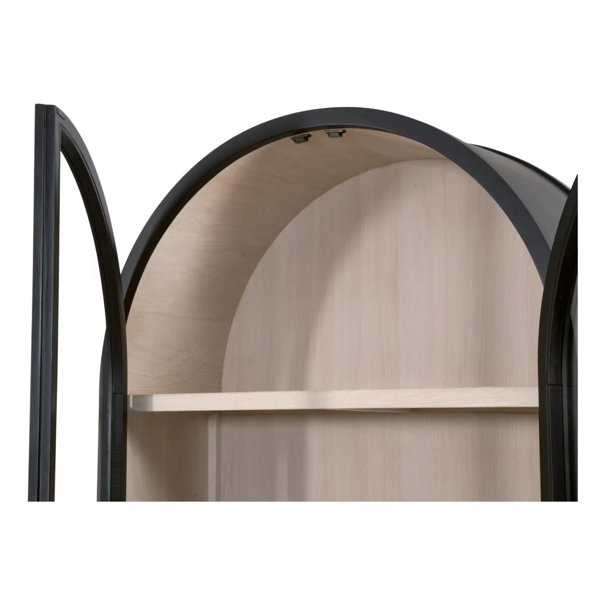Essentials For Living Toulouse Black Birch With Natural Oak Display Cabinet - Image 12